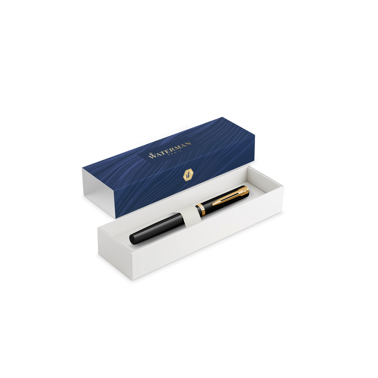 Waterman Impression Fountain Pen in Black with Gold Coated - Fine Point