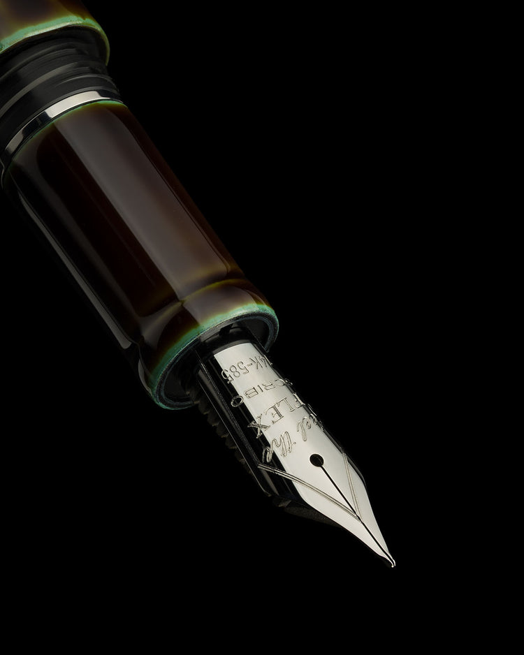 Scribo Piuma Fountain Pen in Hane Toruko with Ruthenium Trim - Limited Edition