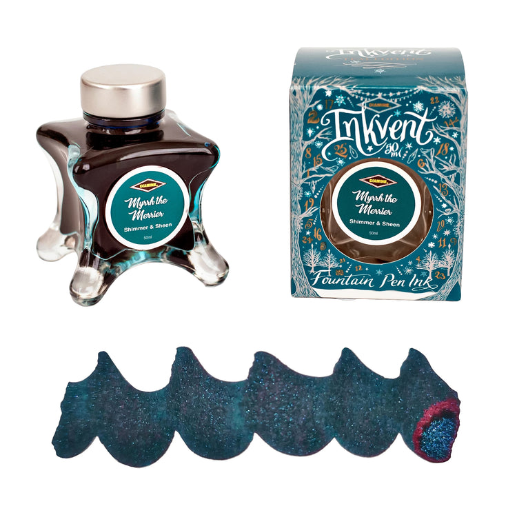 Diamine Inkvent Teal Edition Shimmer & Sheen Bottled Ink in Myrrh the Merrier - 50 ml