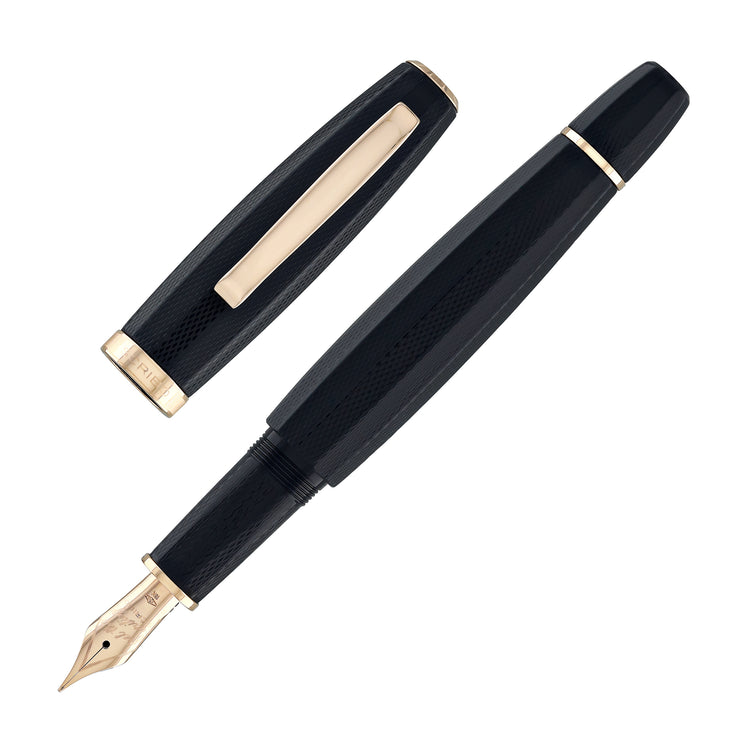 Scribo Feel Fountain Pen in Dandy Notturno with Rose Gold Trim