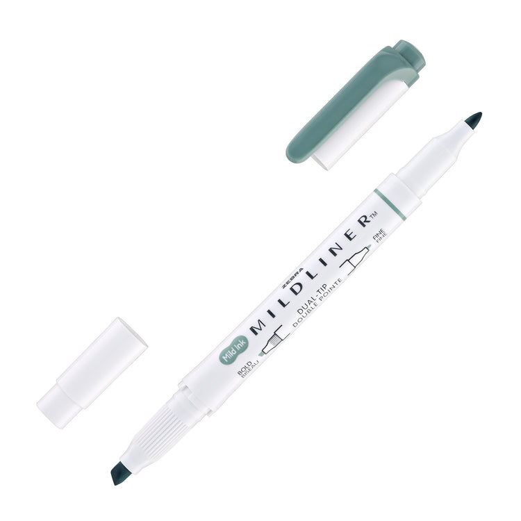 Zebra Mildliner Dual-Tip Highlighter in Moss Green