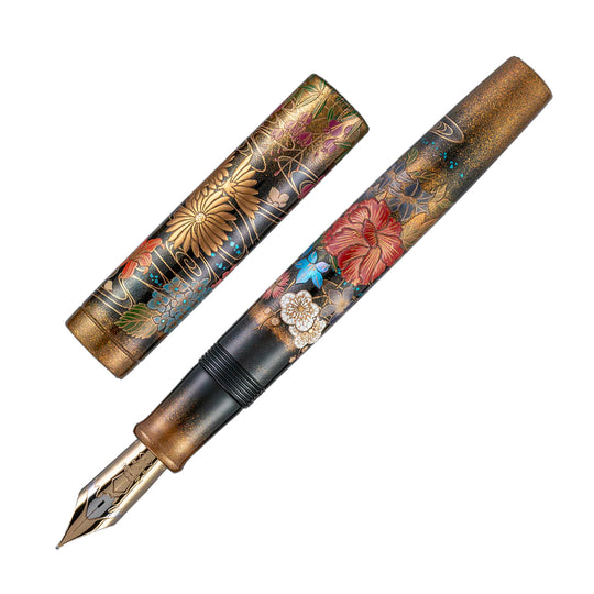 Namiki Emperor Fountain Pen in Blooming Flowers in Profusion - Broad Point