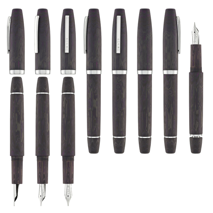 Scribo Flow Fountain Pen in Armonia with Platinum Trim
