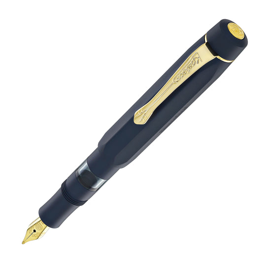 Kaweco Piston Sport AL Fountain Pen in Navy/Gold Starter Set
