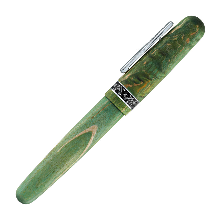 Conklin 1898 Stabilized Wood Rollerball Pen in Matte Green with Chrome Trim - Limited Edition