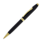 Cross Foundry Ballpoint Pen in Glossy Black Lacquer with PVD Gold Appointments