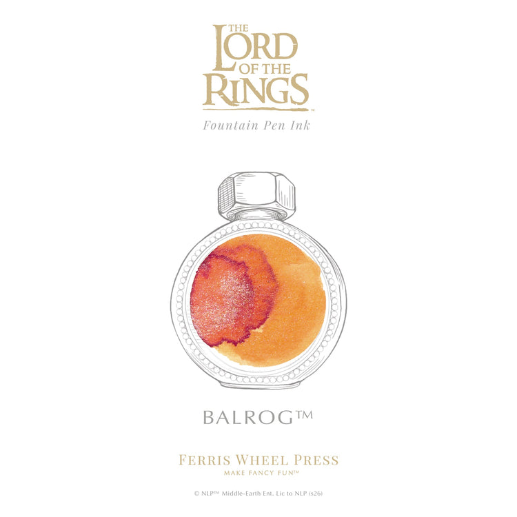 Ferris Wheel Press Lord of the Rings Bottled Ink in Balrog - 38 mL