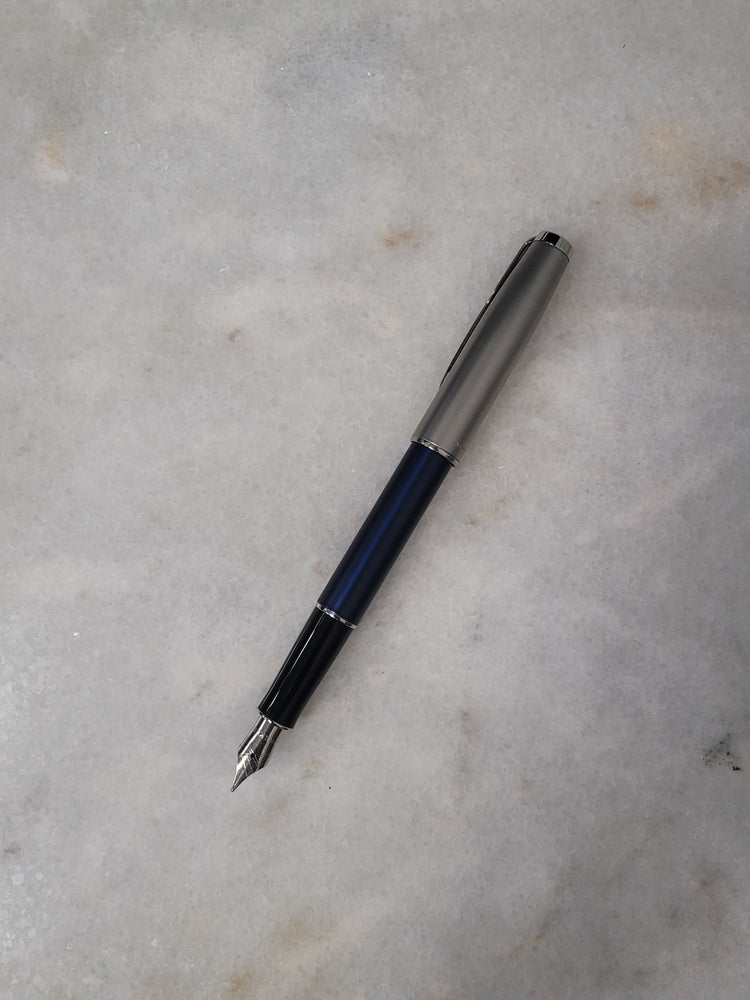 Misfit Item 0009 Parker Sonnet Fountain Pen in Metal and Blue Lacquer with Palladium Trim - Medium Point
