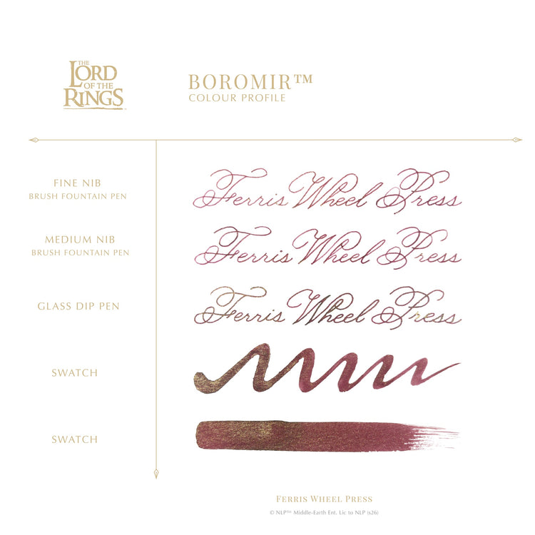 Ferris Wheel Press Lord of the Rings Bottled Ink in Boromir - 38 mL