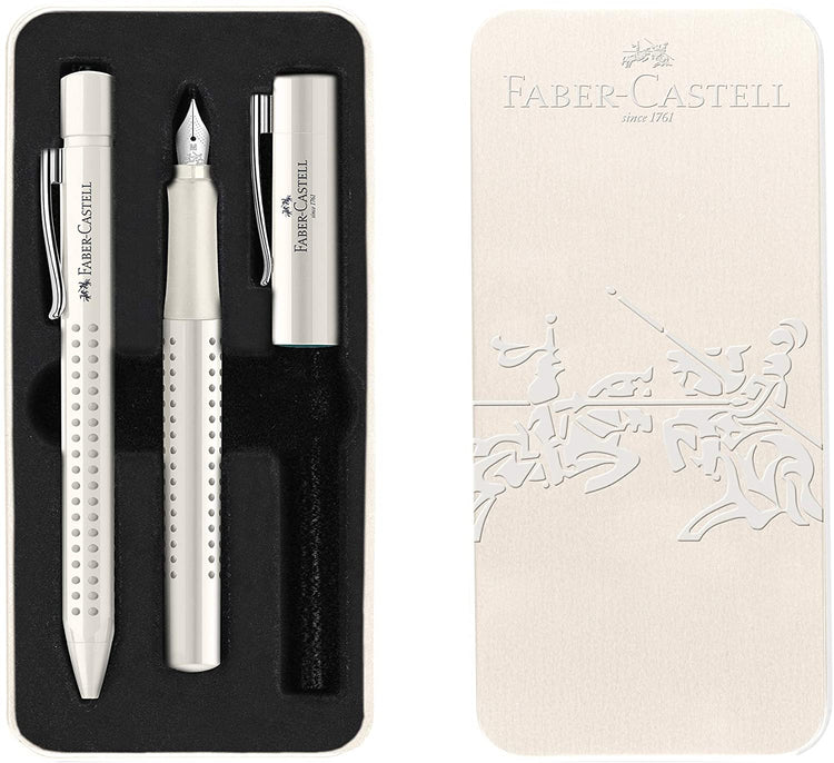 Faber-Castell Grip Harmony Fountain and Ballpoint Pen in Coconut Milk -  Gift Tin