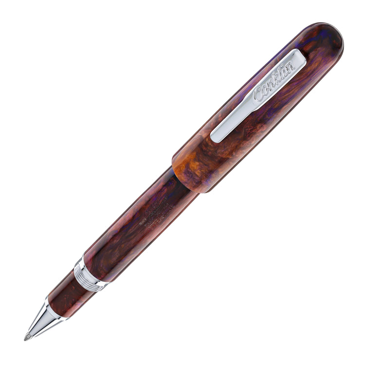 Conklin Streamline Rollerball Pen in Glossy Sunset Medley with Chrome Trim - Limited Edition