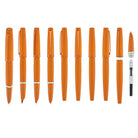 Diplomat Viper Fountain Pen Fine/Medium Point in Orange Guilloche