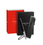 Caran d'Ache Leman Fountain Pen in Damier Gift Set with Leather Case - Special Edition