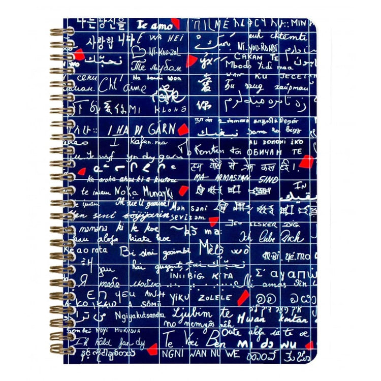 Clairefontaine Le Mur Des Je t’aime Wirebound Notebook A5 Lined in The Wall of Love Notebooks Journals