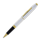 Cross Foundry Rollerball Pen in Polished Chrome with PVD Gold Appointments
