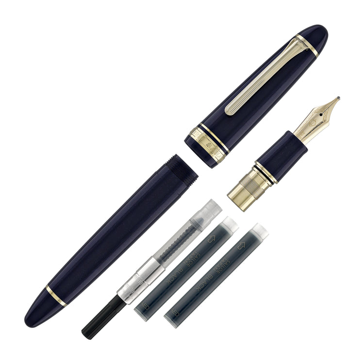 Sailor 1911 Large Fountain Pen in Shining Blue - 18kt Gold Nib