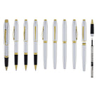 Cross Foundry Rollerball Pen in Polished Chrome with PVD Gold Appointments