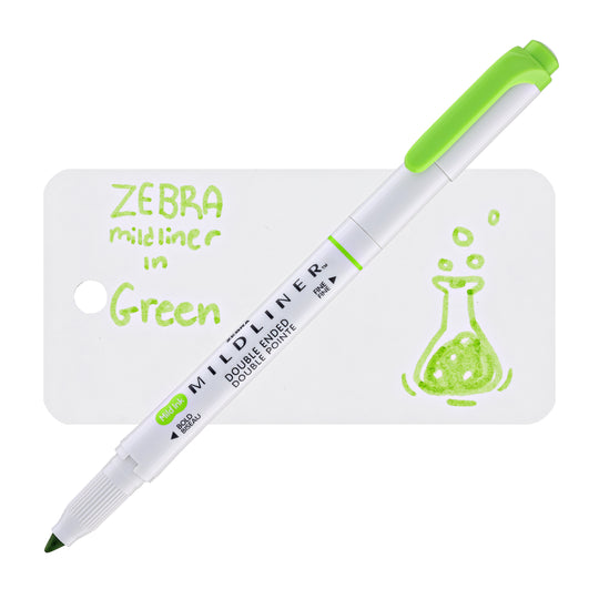 Zebra Mildliner Dual-Tip Highlighter in Green