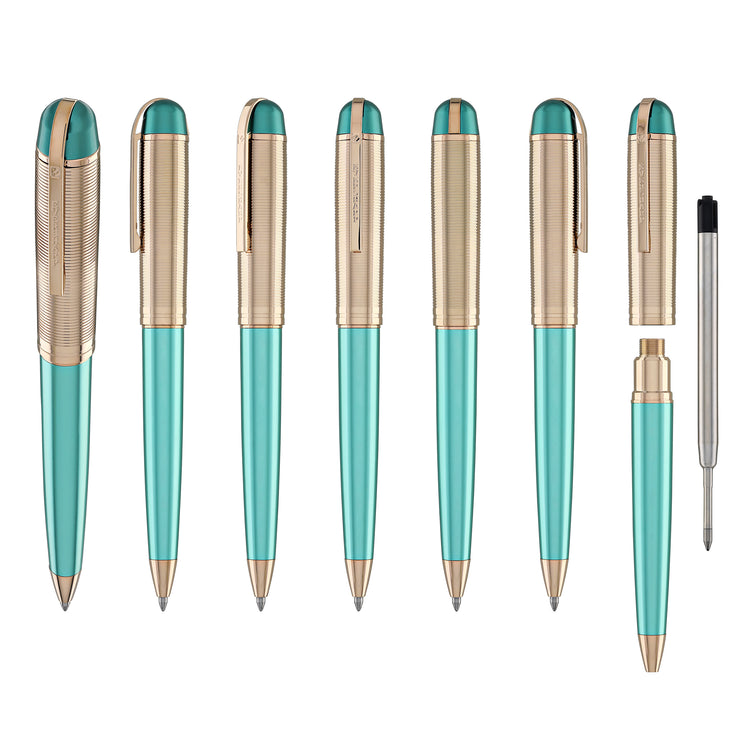 Wahl Eversharp Skyline Ballpoint Pen in Emerald with Rose Gold Trim