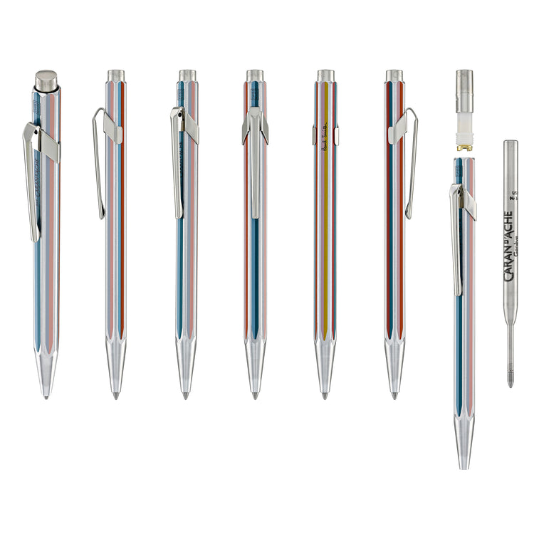 Caran d'Ache 849 Paul Smith 5 Ballpoint Pen in Silver - Medium