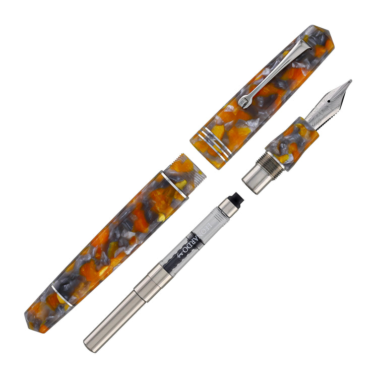 Leonardo Momento Zero Fountain Pen in Lava e Cenere
