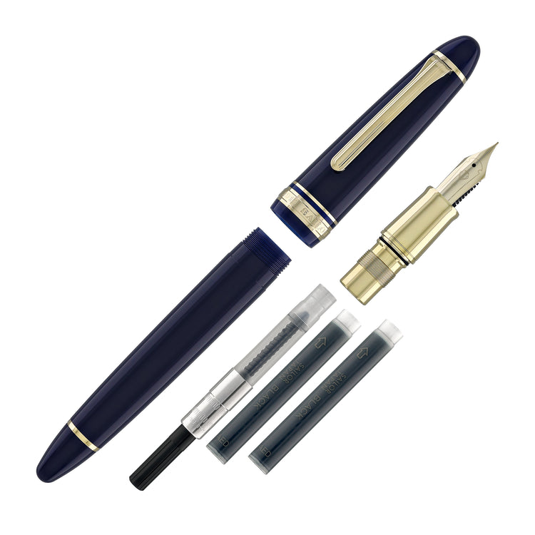 Sailor 1911 Casual L Stable Fountain Pen in Muted Blue, Gold Trim