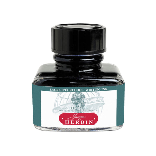 J. Herbin Paris Ink in Fontaine des Quatre-Parties Du Monde (Teal) - 30ml