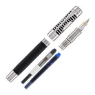 Parker Duofold Legacy of Flight Fountain Pen in Matte Black with Palladium Trim - 18K Gold