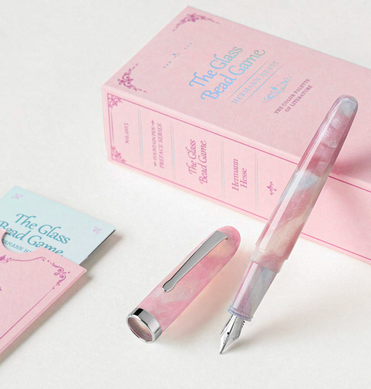 Wearingeul Preface Fountain Pen in The Glass Bead Game with Silver Trim