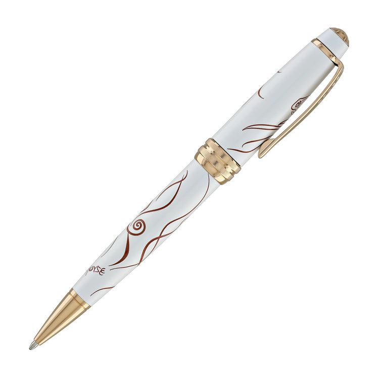 Cross Bailey Zodiac Year of the Horse Ballpoint Pen in White Lacquer with Rose Gold Plated