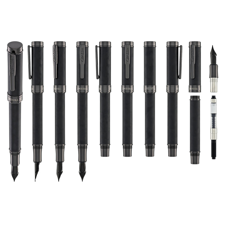 Conklin Endura Fountain Pen in Forged Carbon Fiber with Gunmetal Trim - Limited Edition