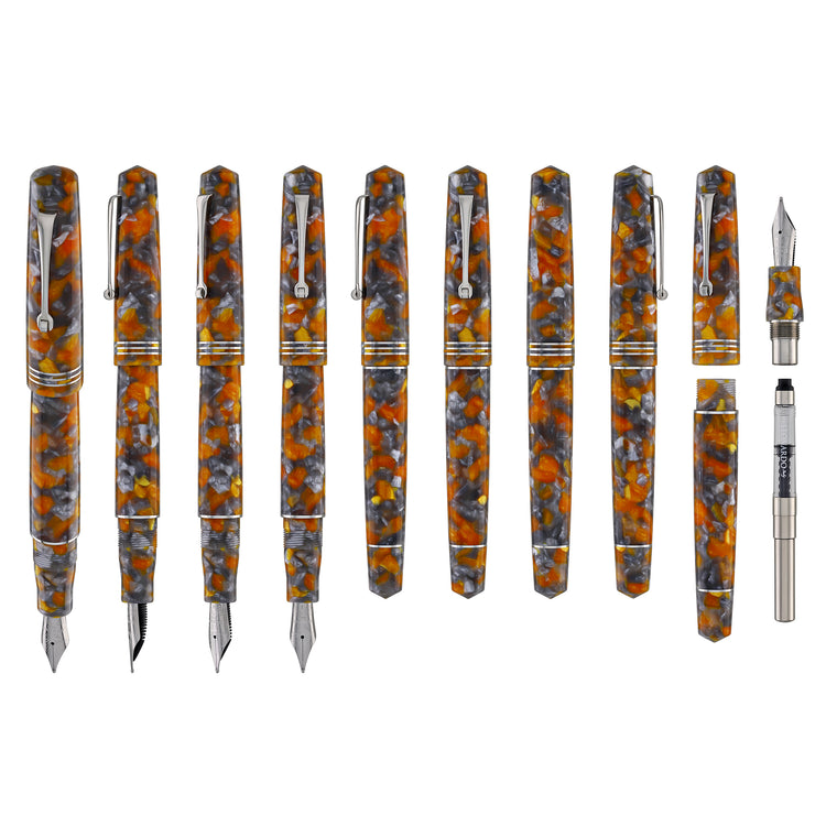 Leonardo Momento Zero Fountain Pen in Lava e Cenere