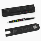 Monteverde Illusia Gel Pen in Square Shapes Black Matte with Chrome Trim Gel Pen