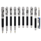 Parker Duofold Legacy of Flight Fountain Pen in Matte Black with Palladium Trim - 18K Gold