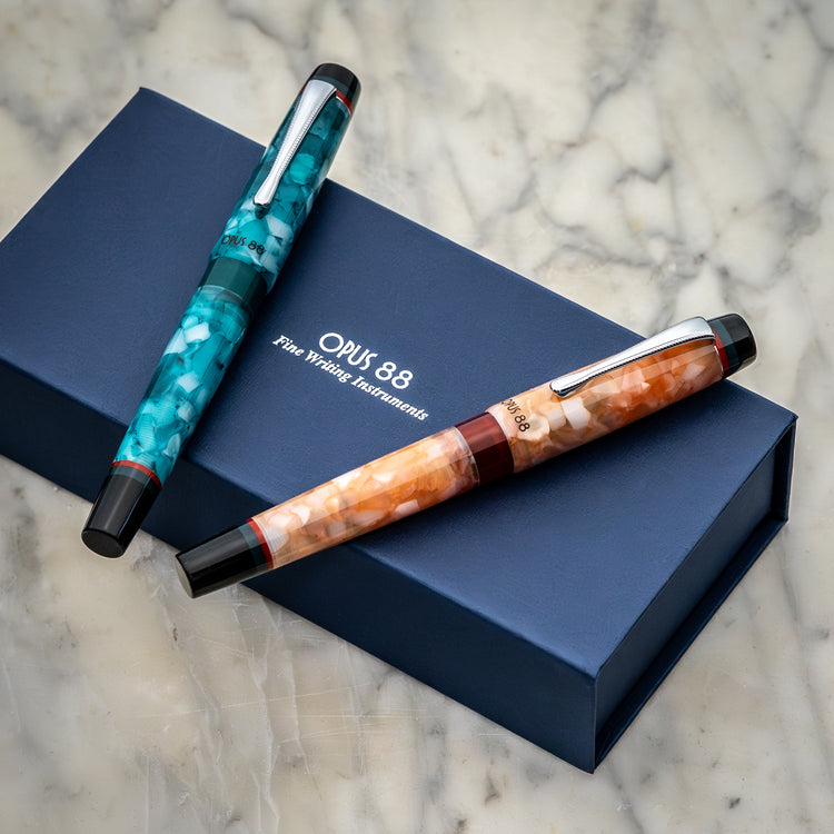 Opus 88 Minty Fountain Pen in Light Blue