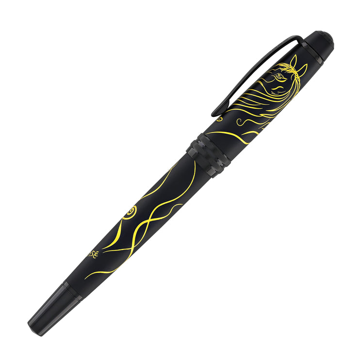 Cross Bailey Zodiac Year of the Horse Selectip Rollerball Pen in Matte Black with Black PVD Appointments