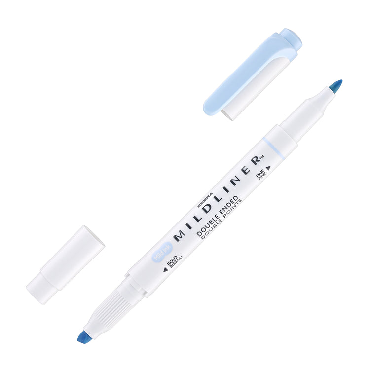 Zebra Mildliner Dual-Tip Highlighter in Soda Blue