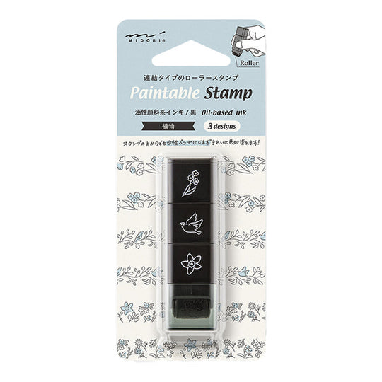 Midori Paintable Roller Stamp in Plant