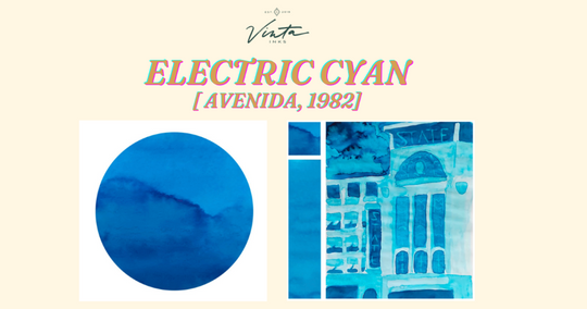 Vinta Inks Archives from the Metro Bottled Ink in Electric Cyan [Avenida 1982] - 15mL
