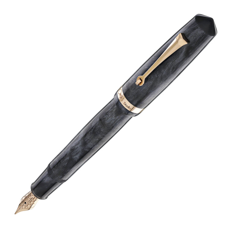 OMAS Studio Fountain Pen in Grigio Luminoso with Rose Gold Trim