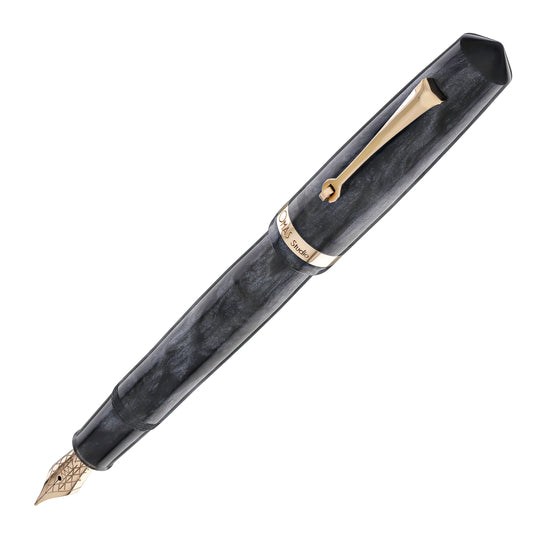 OMAS Studio Fountain Pen in Grigio Luminoso with Rose Gold Trim