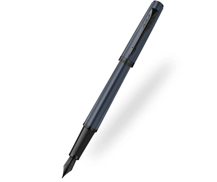 Parker Meridian Fountain Pen in Blue Lacquer with Black Trim