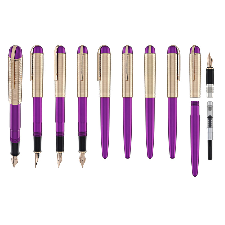 Wahl Eversharp Skyline Fountain Pen in Royal Purple with Rose Gold Trim