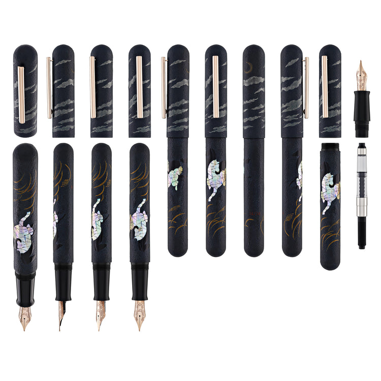 IKKAKU by Nahvalur Fountain Pen in Year of the Horse - 14k Gold