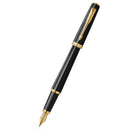 Parker Meridian Fountain Pen in Black with Gold Trim - Fine