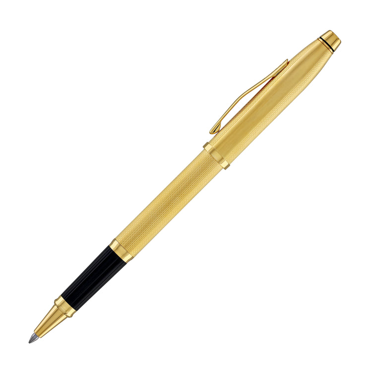 Cross Century II Selectip Rollerball Pen in Polished 23K Gold-Plated Engraved Diamond Pattern