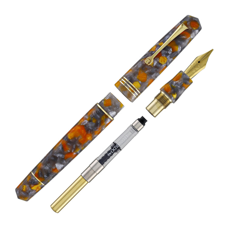Leonardo Momento Zero Fountain Pen in Lava e Cenere