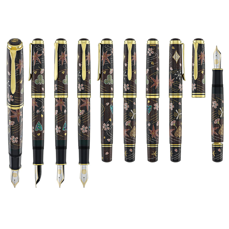 Pelikan Souverän M1000 Maki-e Fountain Pen in Four Seasons Lucky Charm – Limited Edition – Medium Nib