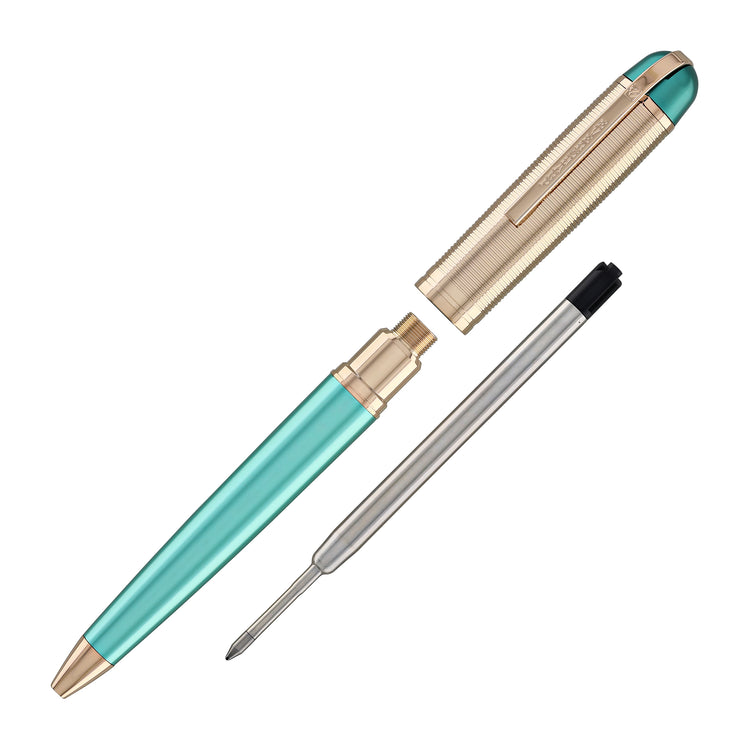 Wahl Eversharp Skyline Ballpoint Pen in Emerald with Rose Gold Trim