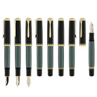 Pelikan Souveran M1000 Fountain Pen in Black & Green - 18K Gold